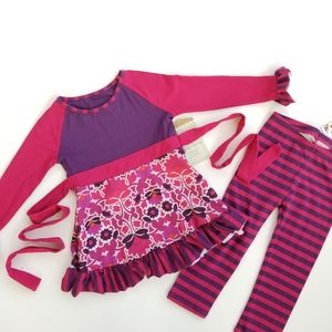 PERSNICKETY Boutique Set Top Tunic Leggings Sz 3